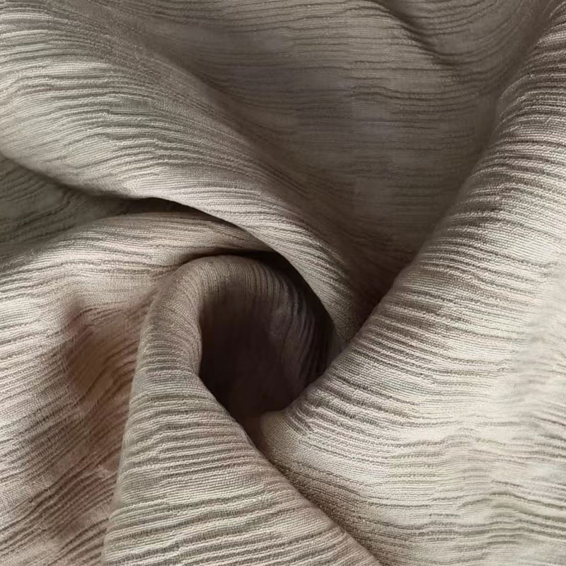 Jacquard Single-Filament Nylon Rayon Fabric Cum Distincto Pleated Texture